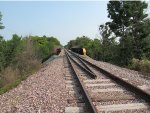 CN Track looking north at bridge over Wisconsin Central Track & CN Tall Trestle